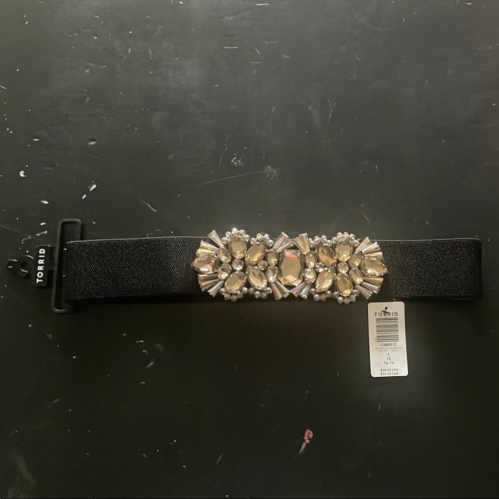 Torrid Jeweled Black Statement Belt